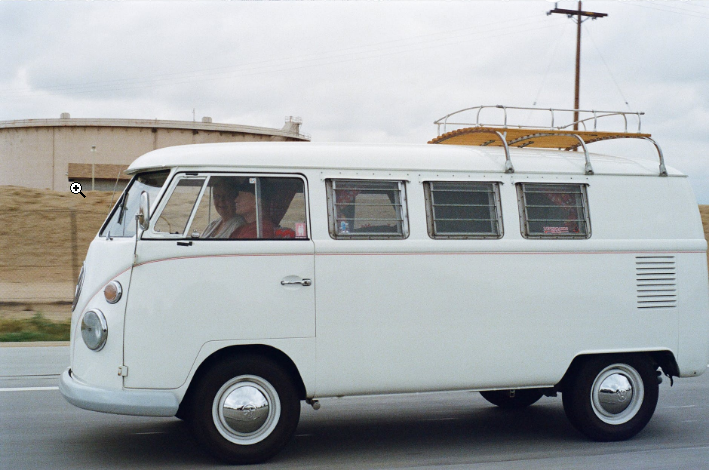 a couple in a van
