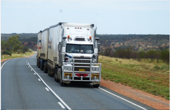 a trailer on road